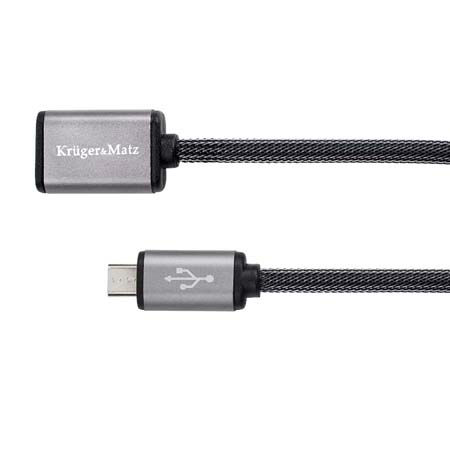 CABLU PRELUNGITOR USB-MICRO USB 1M KRUGER&MATZ | wauu.ro
