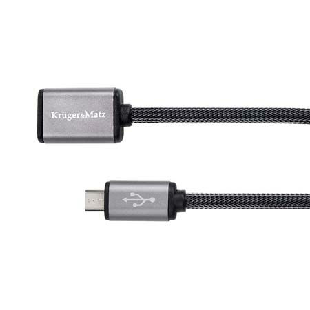 CABLU PRELUNGITOR USB-MICRO USB 0.2M KRUGER&MATZ | wauu.ro