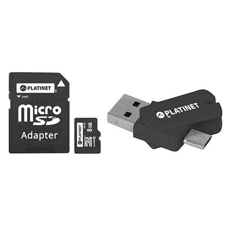 MICRO SD CARD 8GB ADAPTOR SD+USB+MICRO PLATINET | wauu.ro