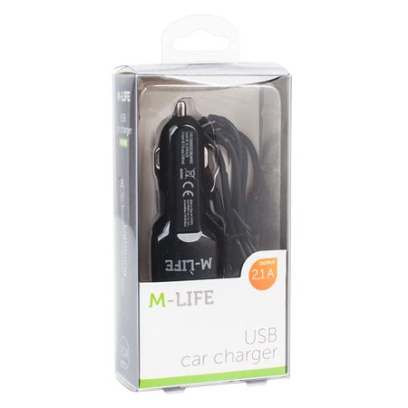 INCARCATOR AUTO MICRO USB + USB 2100MA M-LIFE | wauu.ro