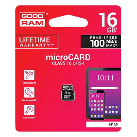 MICRO SD CARD 16GB CLASS 10 GOODRAM | wauu.ro