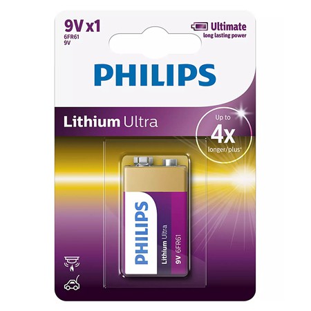 BATERIE LITHIUM ULTRA 9V BLISTER 1 BUC PHILIPS | wauu.ro