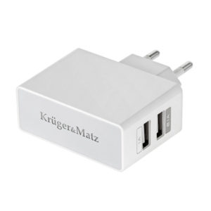 INCARCATOR RETEA DUAL USB 2.1A KRUGER&MATZ | wauu.ro