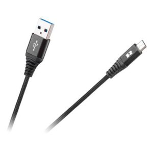 CABLU USB – MICRO USB 100CM NEGRU REBEL | wauu.ro