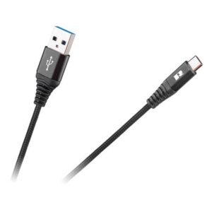 CABLU USB – USB TIP C REBEL 100 CM NEGRU | wauu.ro