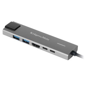 ADAPTOR HUB USB TIP C HDMI/2X USB3.0/2X USB TIP C/RJ45 | wauu.ro