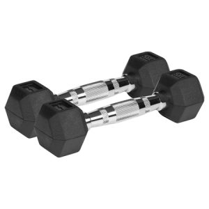 GANTERE DUMBBELL HEX FONTA CAUCIUCATA 2X1KG REBEL ACTIV | wauu.ro