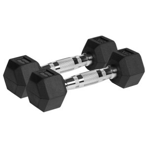 GANTERE DUMBBELL HEX FONTA CAUCIUCATA 2X2KG REBEL ACTIV | wauu.ro