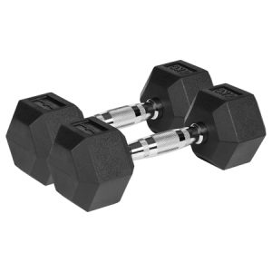 GANTERE DUMBBELL HEX FONTA CAUCIUCATA 2X4KG REBEL ACTIV | wauu.ro