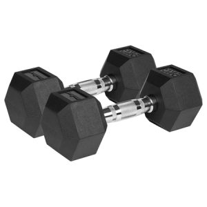 GANTERE DUMBBELL HEX FONTA CAUCIUCATA 2X9KG REBEL ACTIV | wauu.ro