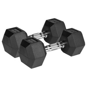 GANTERE DUMBBELL HEX FONTA CAUCIUCATA 2X10KG REBEL ACTI | wauu.ro