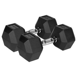 GANTERE DUMBBELL HEX FONTA CAUCIUCATA 2X15KG REBEL ACTI | wauu.ro