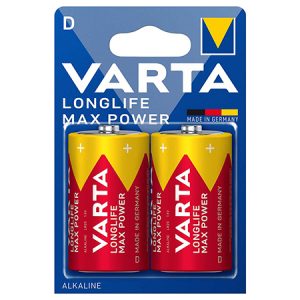 BATERIE ALCALINA LR20 MAX POWER VARTA BLISTER 2 BUC | wauu.ro