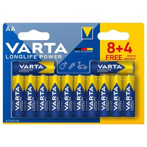 BATERIE ALCALINA LONGLIFE POWER LR03 8+4 VARTA | wauu.ro