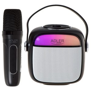 DIFUZOR KARAOKE CU MICROFON AD 1199 NEGRU ADLER | wauu.ro