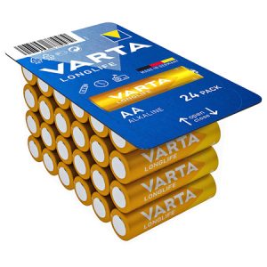 24 BATERII ALCALINE LR03 LONGLIFE VARTA | wauu.ro