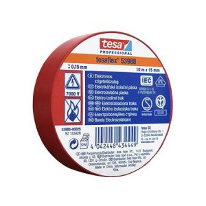 BANDA IZOLATOARE TESAFLEX 10M ROSU 10BUC | wauu.ro