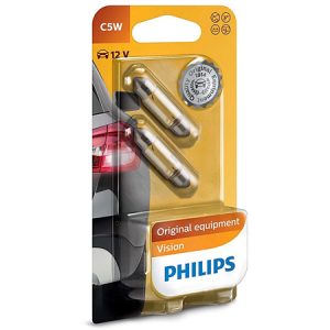 SET 2X BEC AUTO 12V 5W FESTOON VISION PHILIPS | wauu.ro