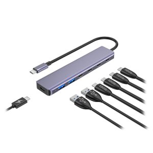 HUB 7 IN 1 10GBS PD 100W ALUMINIU PLATINET | wauu.ro