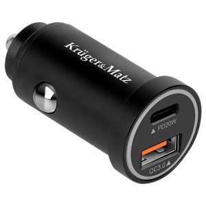 INCARCATOR AUTO USB-A / TYPE C QC PD 38W KRUGER&MATZ | wauu.ro