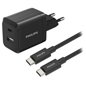 INCARCATOR RETEA DUAL USB-A USB-C 45W PHILIPS | wauu.ro