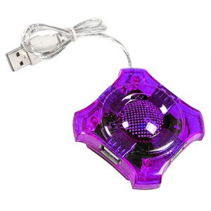 HUB 4 PORT-URI USB 2.0 STEA VIOLET | wauu.ro
