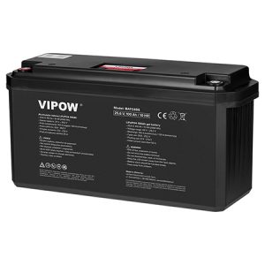 ACUMULATOR LIFEPO4 100AH 25.6V CU BMS VIPOW | wauu.ro