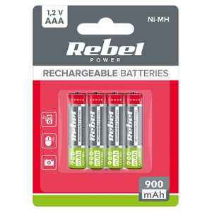 ACUMULATORI NI-MH AAA R3 900MAH BLISTER 4 BUC REBEL | wauu.ro
