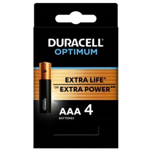 BATERIE ALCALINA DURACELL OPTIMUM LR03 BLISTER 4 BUC | wauu.ro