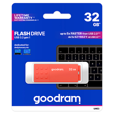 PLYFD32GGUM3O FLASH DRIVE 32GB USB 2.0 UME3 GOODRAM | wauu.ro