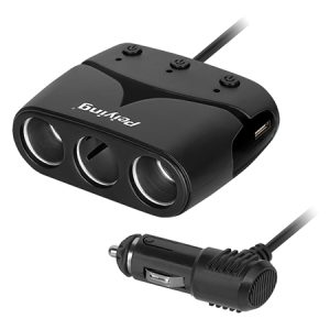 SPLITTER BRICHETA AUTO X3 CU USB SI CABLU PEIYING | wauu.ro