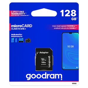 MICROSD CARD 128GB GOODRAM CLASA 10 UHS-I CU ADAPTOR | wauu.ro