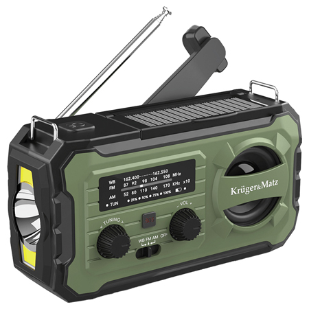 KM0837 RADIO MULTIFUNCTIONAL SOLAR 10000MAH KRUGER&MA | wauu.ro