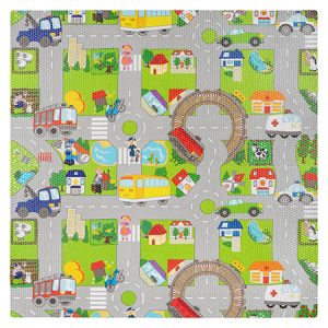 COVORAS EDUCATIV PUZZLE 120X120CM MASINI REBEL | wauu.ro
