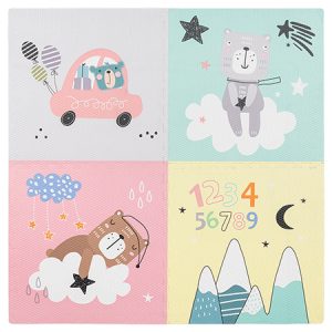 COVORAS EDUCATIV PUZZLE 120X120CM URSULETI REBEL | wauu.ro