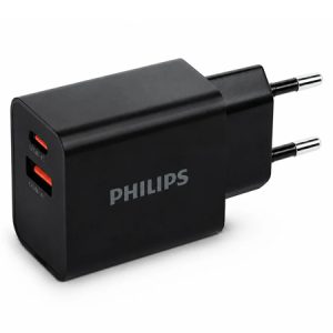 ALIMENTATOR RETEA USB-A + USB C PD 25W PHILIPS | wauu.ro