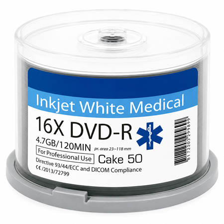 TRDMED DVD-R 4.7GB 16X PRINTABIL MEDICAL SET 50 BUC TRAXDATA | wauu.ro