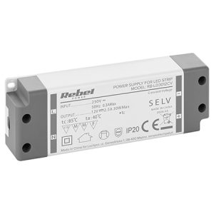 ALIMENTATOR BANDA LED IP20 12V 2.5A 30W REBEL | wauu.ro