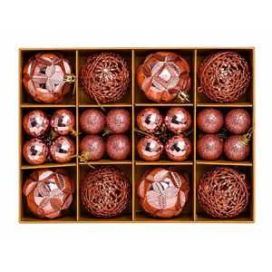 SET ORNAMENTE DE CRACIUN / ROZ – 40P. | wauu.ro