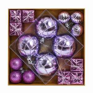 SET ORNAMENTE DE CRACIUN / VIOLET – 28P. | wauu.ro
