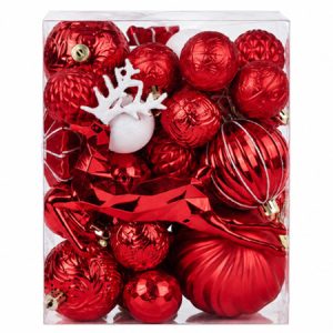 ORNAMENTE DE CRACIUN / ROSU 48P | wauu.ro
