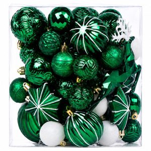 ORNAMENTE DE CRACIUN / VERDE 48P | wauu.ro