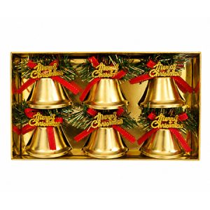 CLOPOTEI METALICI DE CRACIUN 5.5X5CM – 6P. | wauu.ro