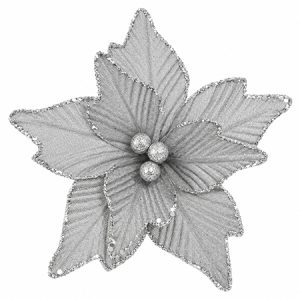 FLOARE DECORATIVA DE CRACIUN 18X10CM SYSDH | wauu.ro