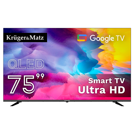 KM0275UHD-G2 GOOGLE SMART TV QLED 75INCH 191CM H265 HEVC KRUGER&MATZ | wauu.ro